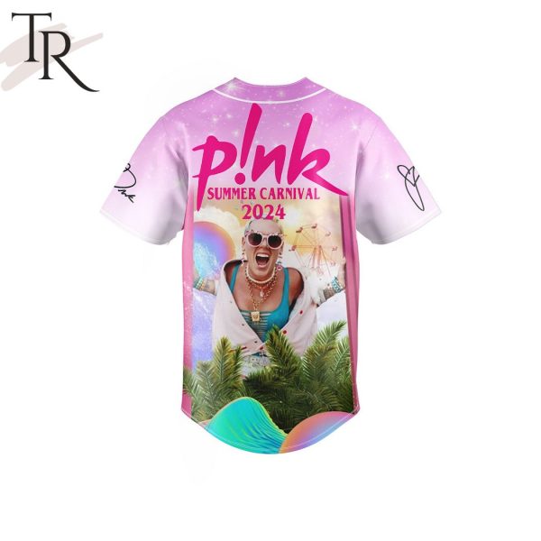 P!nk Trustfall Summer Carnival 2024 Baseball Jersey