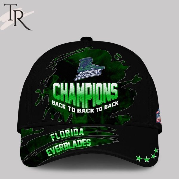 Florida Everblades 2024 Kelly Cup Champions Back To Back To Back 2022 2023 2024 Hoodie, Longpants, Cap