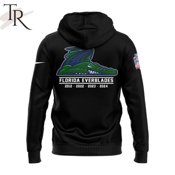 Florida Everblades 4-Times Champions 2012-2022-2023-2024 Hoodie, Longpants, Cap – Black