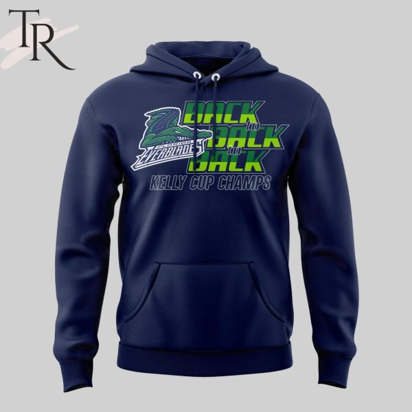 Florida Everblades Back To Back To Back Kelly Cup Champs 2024 Hoodie, Cap