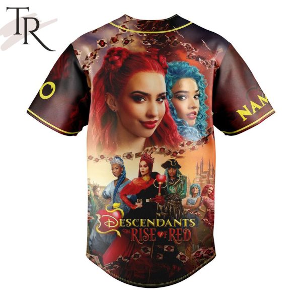 Custom Name Descendants The Rise Of Red Custom Baseball Jersey