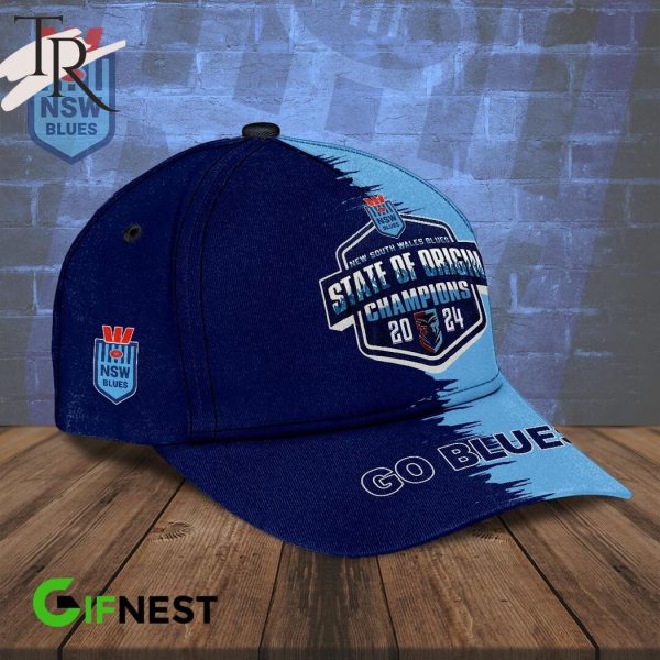 New South Wales Blues State Of Origin Champions 2024 Go Blues Classic Cap