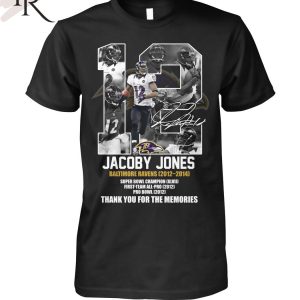 Jacoby Jones Baltimore Ravens 2012-2014 Thank You For The Memories T-Shirt