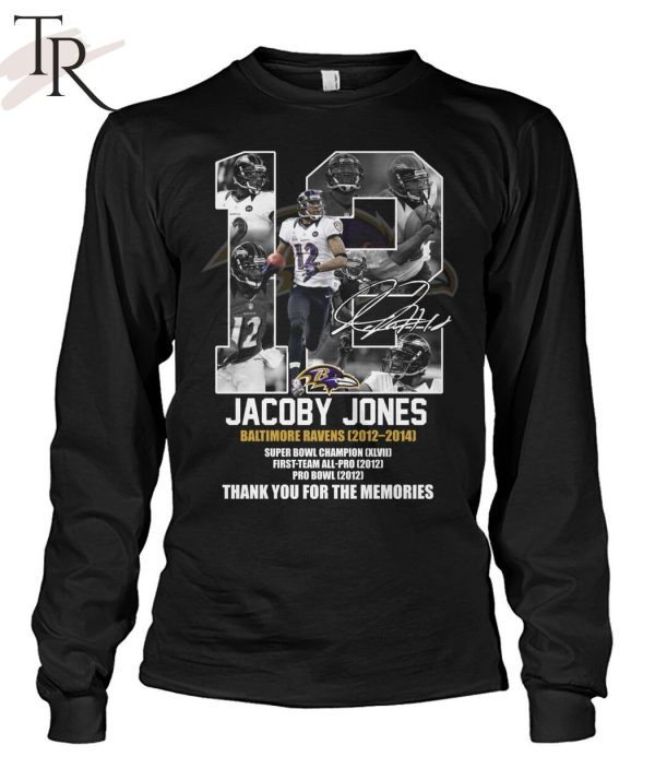 Jacoby Jones Baltimore Ravens 2012-2014 Thank You For The Memories T-Shirt