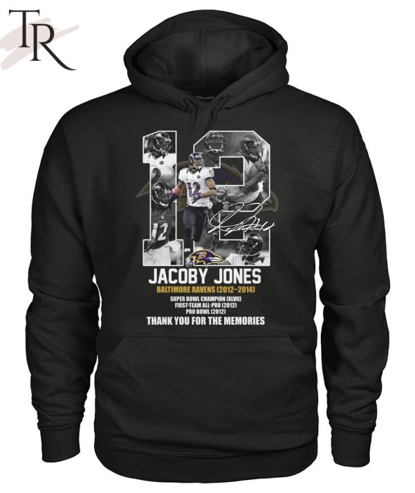 Jacoby Jones Baltimore Ravens 2012-2014 Thank You For The Memories T-Shirt