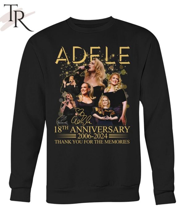 Adele 18th Anniversary 2006-2024 Thank You For The Memories T-Shirt