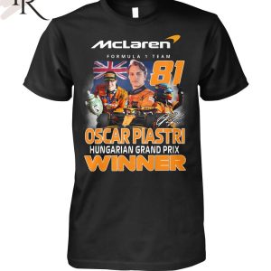 Mclaren Formula 1 Team Oscar Piastri Hungarian Grand Prix Winner T-Shirt