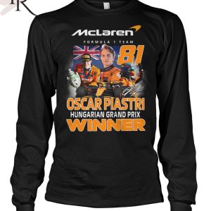 Mclaren Formula 1 Team Oscar Piastri Hungarian Grand Prix Winner T-Shirt