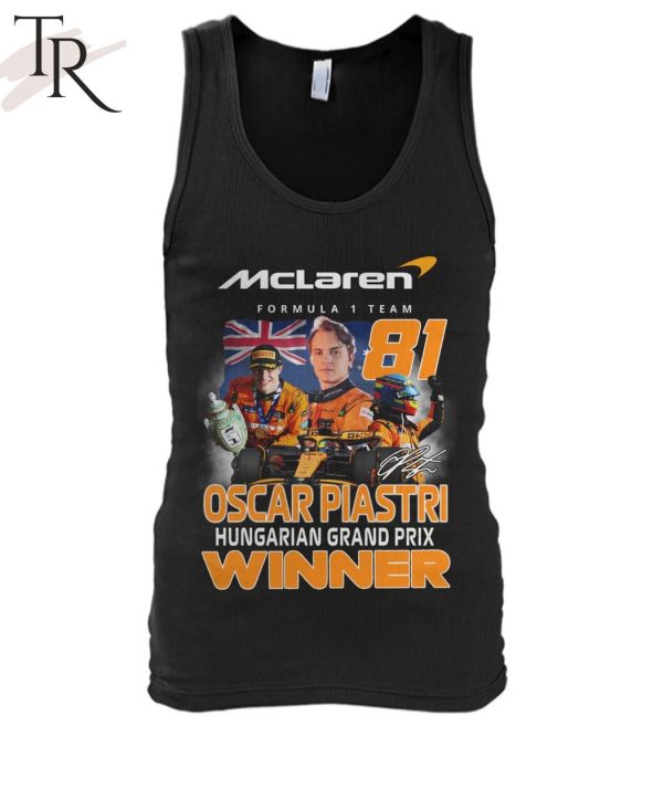 Mclaren Formula 1 Team Oscar Piastri Hungarian Grand Prix Winner T-Shirt