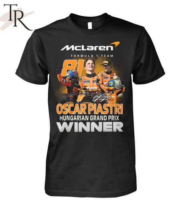 Oscar Piastri Hungarian Grand Prix Winner T-Shirt