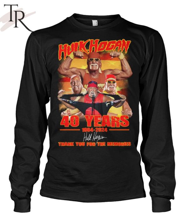 Hulk Hogan 40 Years 1984-2024 Thank You For The Memories T-Shirt