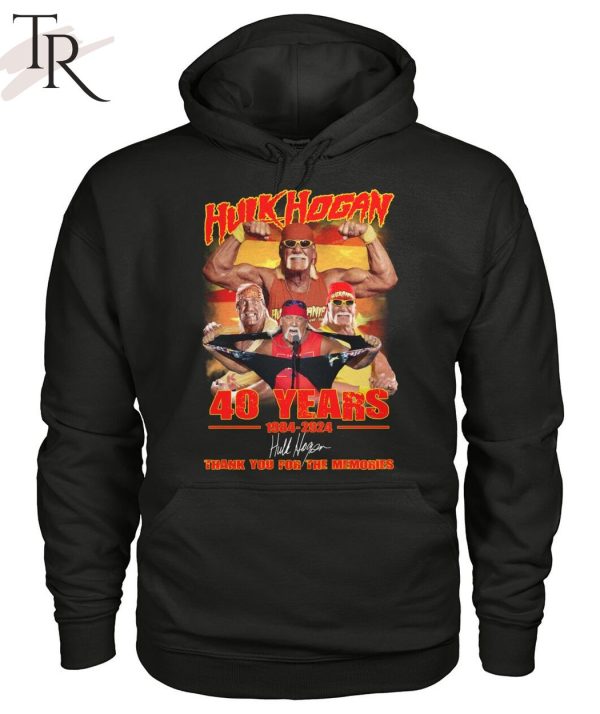 Hulk Hogan 40 Years 1984-2024 Thank You For The Memories T-Shirt