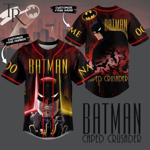 Batman Caped Crusader Custom Baseball Jersey