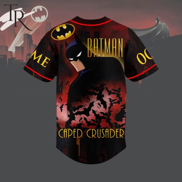 Batman Caped Crusader Custom Baseball Jersey