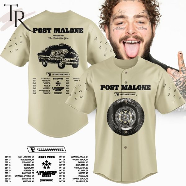 Post Malone 2024 The F-1 Trillion Tour Baseball Jersey