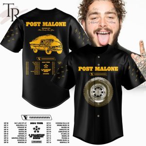 Post Malone 2024 The F-1 Trillion Tour Baseball Jersey – Black