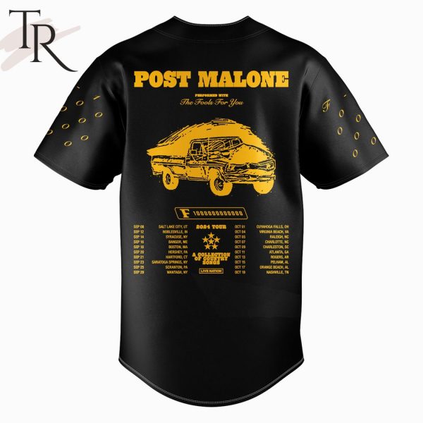 Post Malone 2024 The F-1 Trillion Tour Baseball Jersey – Black