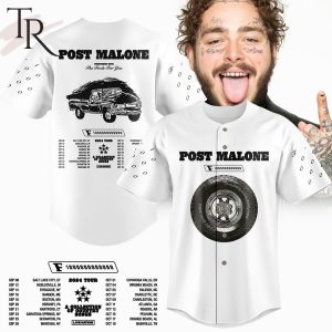 Post Malone 2024 The F-1 Trillion Tour Baseball Jersey – White