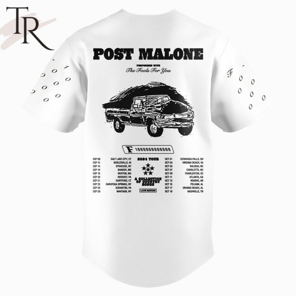 Post Malone 2024 The F-1 Trillion Tour Baseball Jersey – White