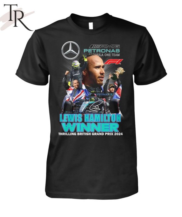 Lewis Hamilton Winner Thrilling British Grand Prix 2024 T-Shirt