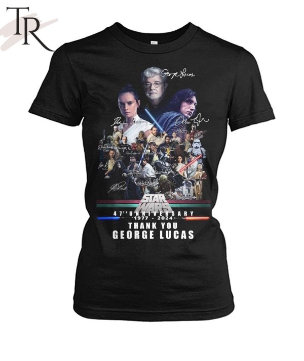 Star Wars 47th Anniversary 1977-2024 Thank You George Lucas T-Shirt