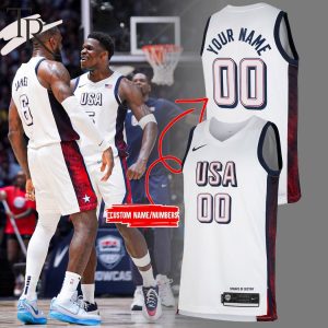 2024 Olympics Champions USA Basketball Hoodie – White