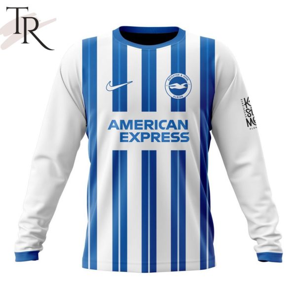 EPL Brighton F.C Personalized Home Kits 2024-2025 Hoodie