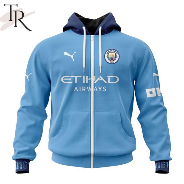 EPL Manchester City F.C Personalized Home Kits 2024-2025 Hoodie