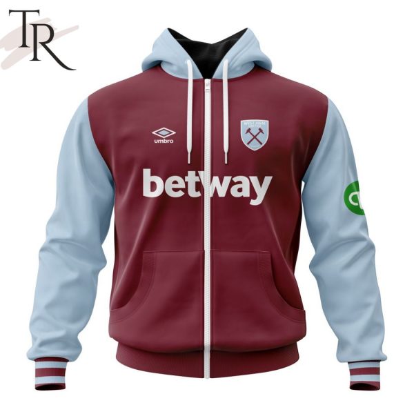 EPL West Ham United F.C Personalized Home Kits 2024-2025 Hoodie