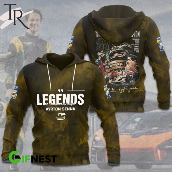 1988 World Champions Ayrton Senna Legends Never Die Hoodie