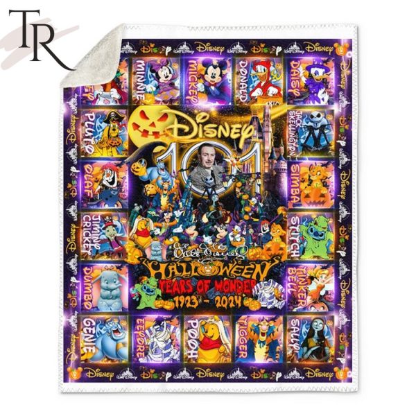 Disney Halloween Years Of Wonder 1923-2024 Fleece Blanket