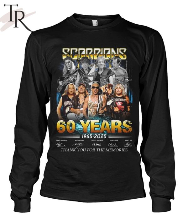 Scorpions 60 Years 1965-2025 Thank You For The Memories T-Shirt