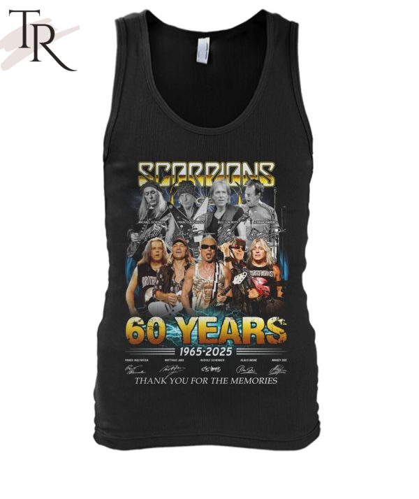 Scorpions 60 Years 1965-2025 Thank You For The Memories T-Shirt