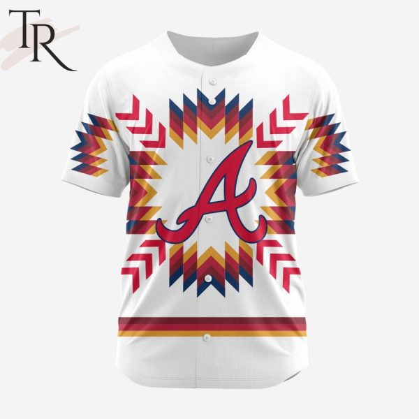 MLB Atlanta Braves Special Native Design Baseball Jersey