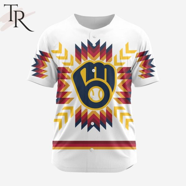 MLB Milwaukee Brewers Special Native Design Baseball Jersey