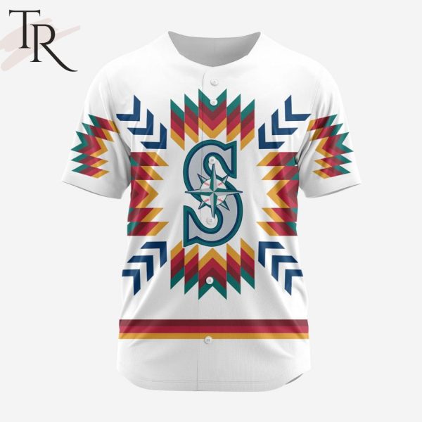 MLB Seattle Mariners Special Native Design Baseball Jersey