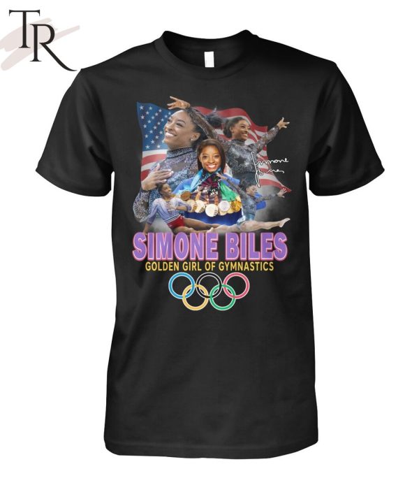 Simone Biles Golden Girl Of Gymnastics T-Shirt