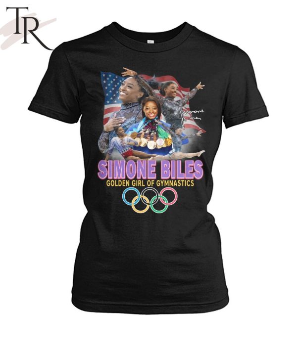 Simone Biles Golden Girl Of Gymnastics T-Shirt