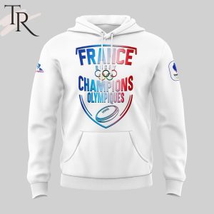 France Rugby Champions Olympiques De Rugby 2024 Hoodie – White