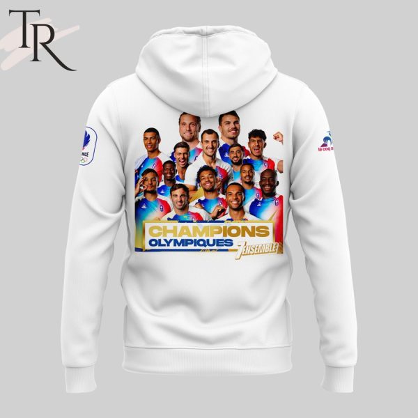 France Rugby Champions Olympiques De Rugby 2024 Hoodie – White