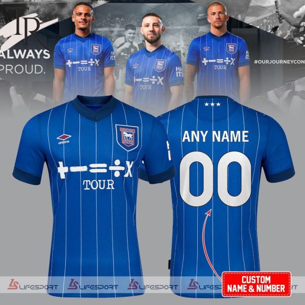 Ipswich Town FC 2024-25 Home Custom Jersey