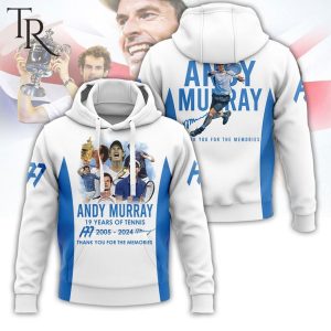 Andy Murray 19 Years Of 2005-2024 Thank You For The Memories T-Shirt