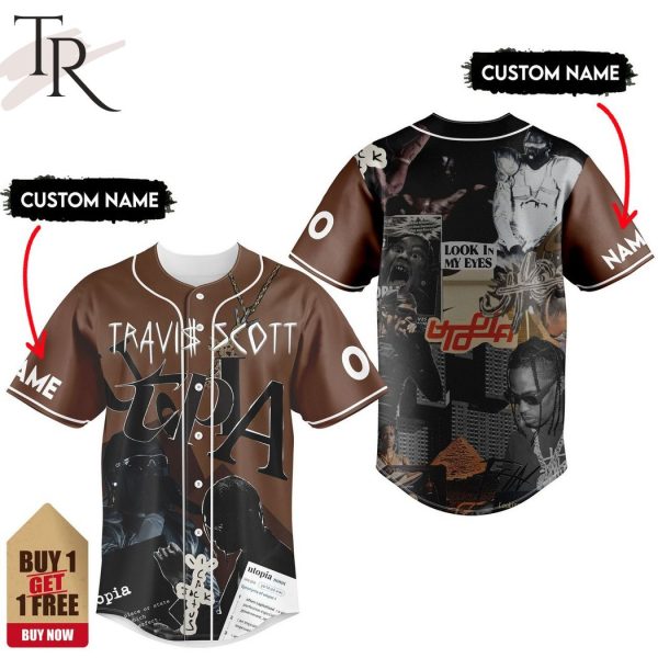 Travis Scott Utopia Look In My Eyes Custom Baseball Jersey