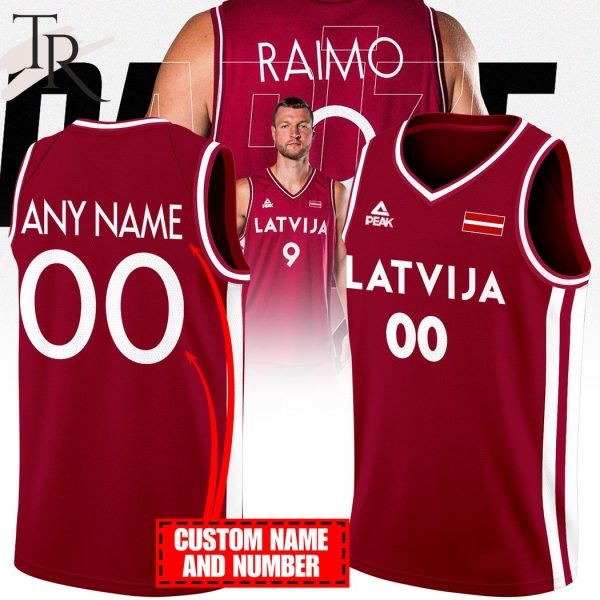 Latvia 3×3 Basketball Olympic Games Paris 2024 Red Jersey