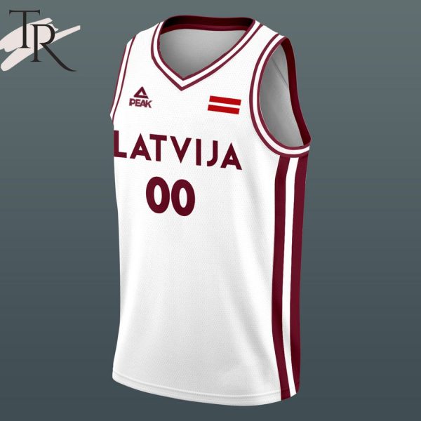 Latvia 3×3 Basketball Olympic Games Paris 2024 White Jersey