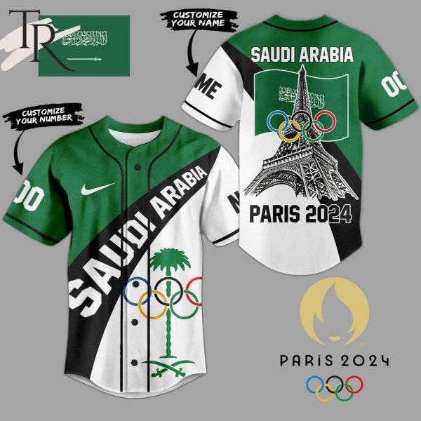 Saudi Arabia Paris 2024 Custom Baseball Jersey