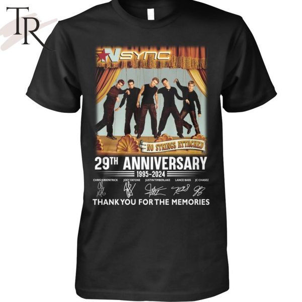 NSYNC 29th Anniversary 1995-2024 Thank You For The Memories T-Shirt