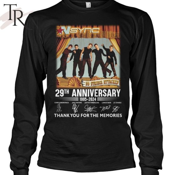 NSYNC 29th Anniversary 1995-2024 Thank You For The Memories T-Shirt