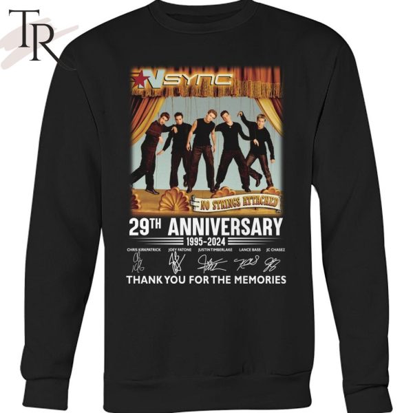 NSYNC 29th Anniversary 1995-2024 Thank You For The Memories T-Shirt