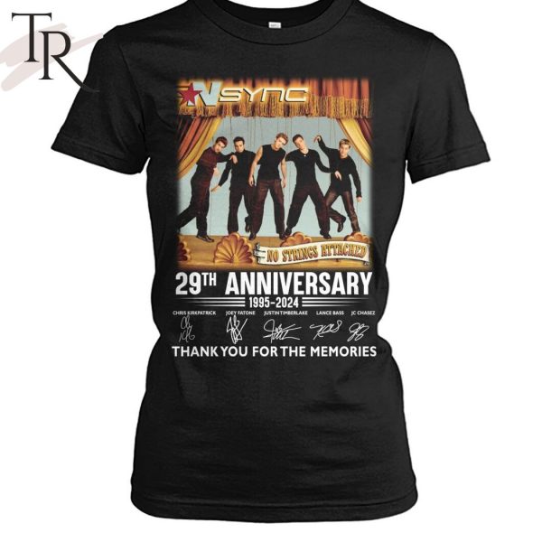 NSYNC 29th Anniversary 1995-2024 Thank You For The Memories T-Shirt